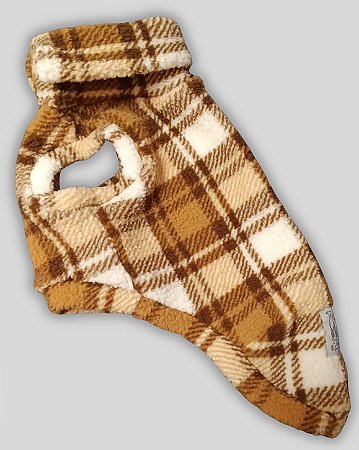 COLETE DE GALGO TUFF XADREZ CARAMELO