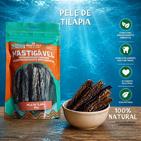 PETISCO NATURAL SNACK PELE DE TILAPIA