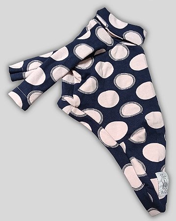 BLUSA DE GALGO MOLETA CHARMY MARINHO BOLAS ROSE