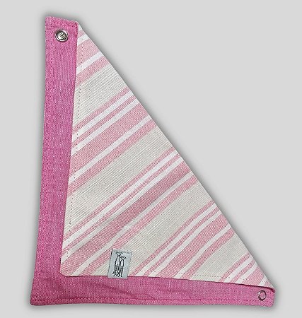 BANDANA DE GALGO LUXE DUPLO ROSA E CREME