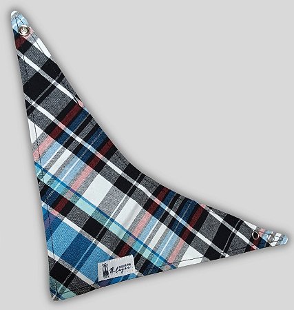 BANDANA DE GALGO ALGODY XADREZ AZUL
