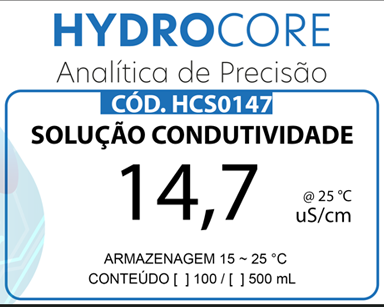 Padrão Condutividade 14,7 uS/cm HCS0147