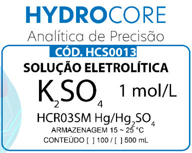 Solução Eletrolítica HCR03SM (Hg/Hg2SO4) Sulfato Mercuroso HCS0013