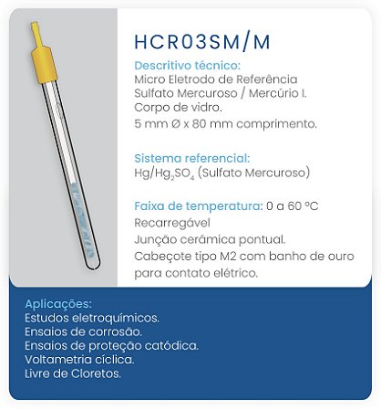 Micro Referência Sulfato Mercuroso HCR03SM/M
