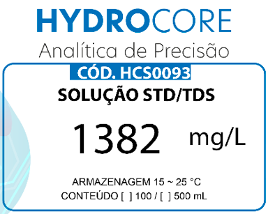 SOLUÇÃO CALIBRAÇÃO TDS 1382 ppm