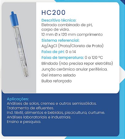 Eletrodo de pH Blindado HC 200