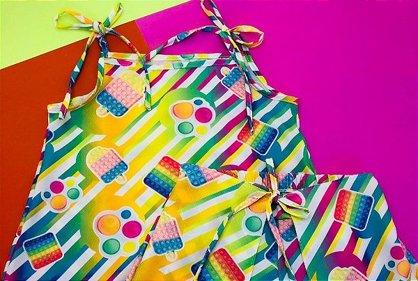 Conjunto pop it lacinho -  branco