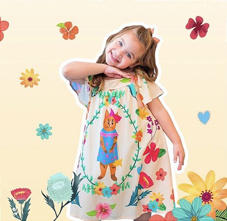 Vestido Gatinha de laço