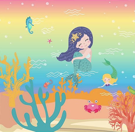 Conjunto  degradê rosa- Coleção Fundo do Mar