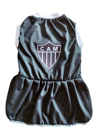 Vestido Pet Cães Cachorro Malha Futebol Atlético Mineiro