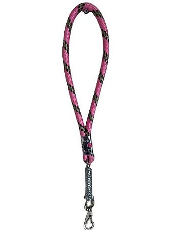 GUIA DE CORDA DUPLA COM MOLA 14 MM X 55 CM PARA CÃES PET CACHORRO