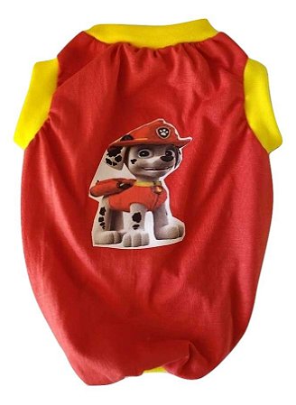Roupa pet Patrulha Canina Marshall