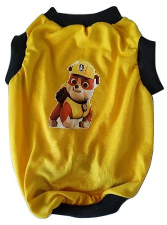 Roupa pet Patrulha Canina Rubble