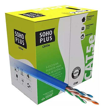 Cabo Lan Furukawa SohoPlus U/Utp Cat.5E Cmx Azul CX 305m