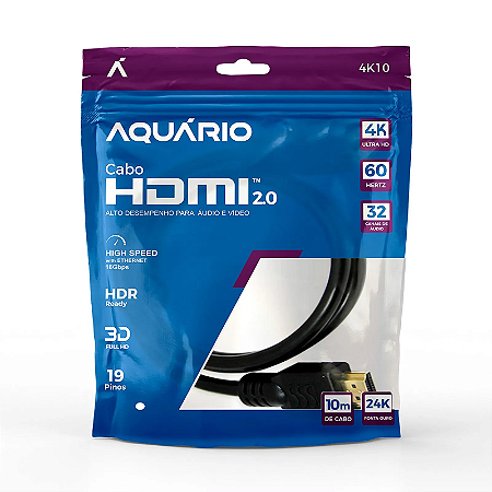 Cabo HDMI 10 Metros Blindado Full HD 1080p 4K