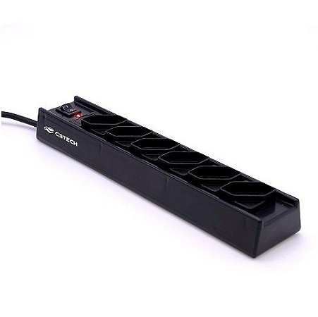 Filtro de Linha Coletek 6 Tomadas Preto FL-61BK - Bivolt
