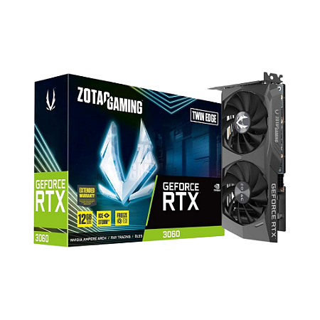 Placa de Vídeo Zotac GeForce RTX 3060 12GB GDDR6 192 Bits - ZT-A3060P-10M (1x HDMI / 3x DisplayPort)