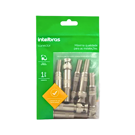 Conector BNC com Mola Intelbras Conex1000 Pct10