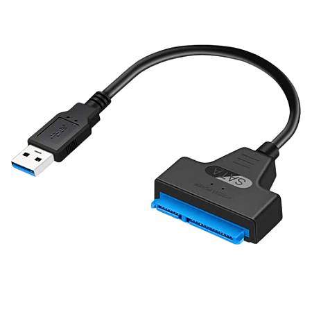 Adaptador Sata Usb 3.0 Para Ler Ssd/Disco Rígido de 2,5" Ultra Rápido