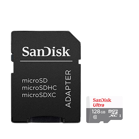 Cartão de memória micro SD 128gb com adaptador CL 10 SDSQUNR  SanDisk Ultra