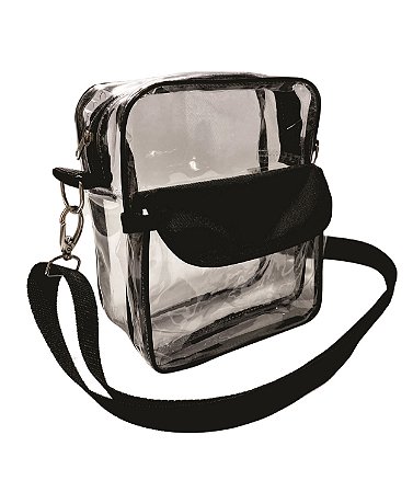 SHOULDER BAG SOFT TRANSPARENTE COM PRETO