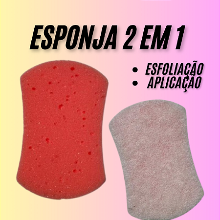 Esponja de banho dupla face