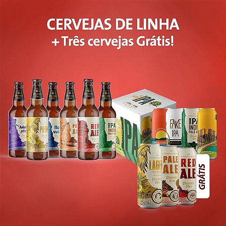 Cervejas de Linha + 3 Latas (grátis)