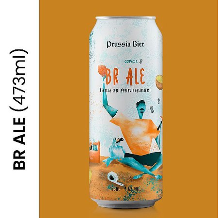 CERVEJA LEANDRO BR ALE LATA 473ML UNIDADE