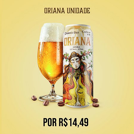 CERVEJA ORIANA CAFE LAGER  LATA 473ML UNIDADE