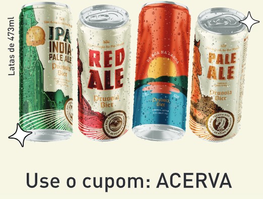 4 cervejas - *O desconto no valor integral é aplicado abaixo