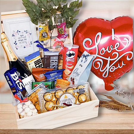 Cesta Chocolates e Espumante Luxo Supremo  cod  135