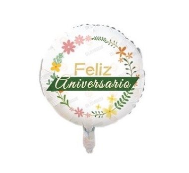 Balão Metalizado Feliz aniversário 45cm - Modelo 01 - Mundo Carol Cestas  Café da Manhã e Personalizadas