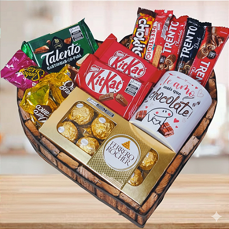 Cesta Te Amo Mais que Chocolate Cod 062