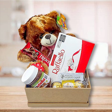 Cesta Caixa Fofa com Urso e Nutella - 004