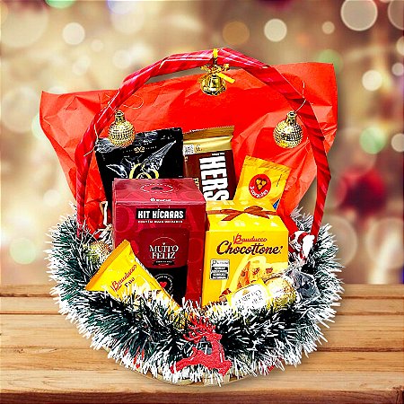 Cesta Natal Café de Casal com Xicaras Românticas - 371