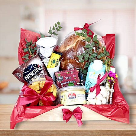 Cesta Cafézinho Mineiro Rosca  e Doce de leite cod 040