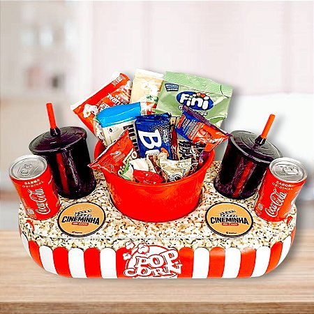 Cesta Super Cinema Para 2 Pessoas (Almofada bandeja) cod C 081