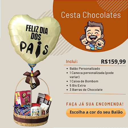 Cesta Chocolates "Dia dos Pais"