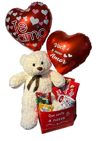 Box de Luxo com Urso de Pelucia