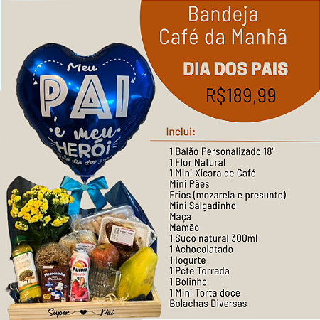 Bandeja Café da Manhã/Tarde Dia dos Pais