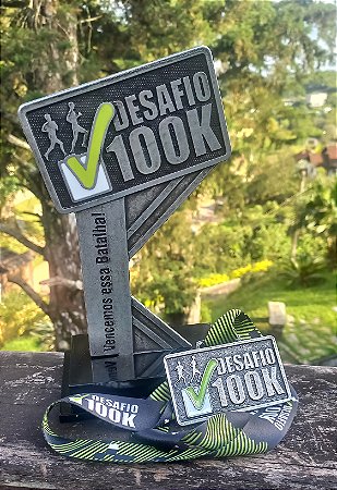 Desafio 100k - Troféu e Medalha