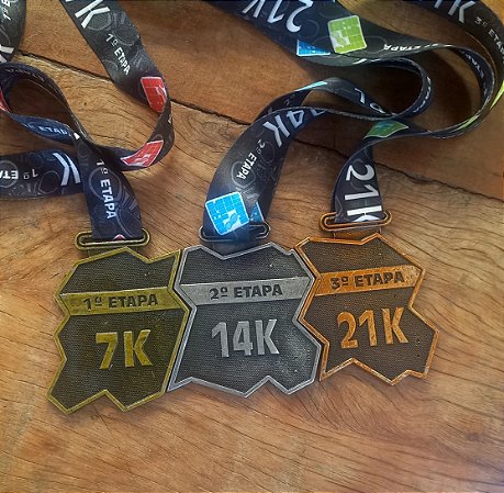 Desafio Challenge Run 7km - 14km - 21km (Três medalhas)