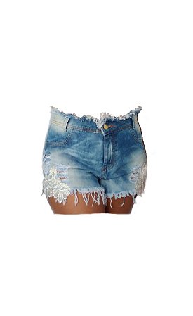 Shorts Jeans Customizado - Mensis Moda - Loja de Moda Feminina