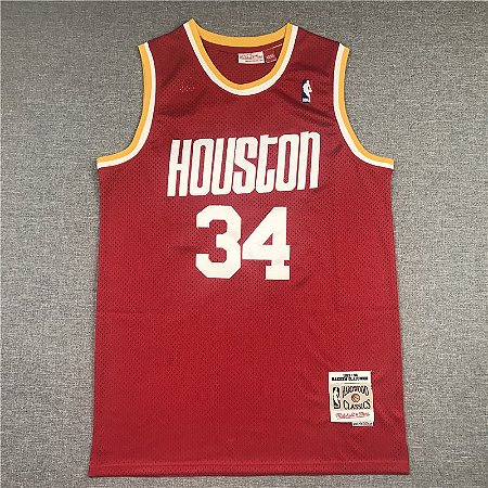 Camisas de Basquete de Basquete Retrô Houston Rockets - 34 Olajuwon
