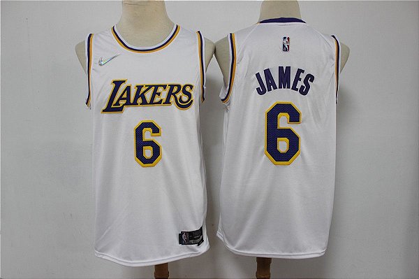 Camisa de Basquete Los Angeles Lakers 2021/22 Aniversário 75 anos - 6 Lebron James