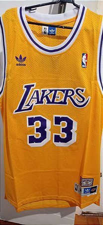 (PRONTA ENTREGA) Camisa de Basquete Los Angeles Lakers Retrô - Abdul-Jabbar 33