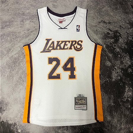 Camisa de Basquete Los Angeles Lakers 2009/10 Hardwood Classics M&N (Prensado a Quente) - 24 Kobe Bryant
