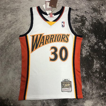 Camisa de Basquete Golden State Warriors 2009/10 Hardwood Classics M&N Prensado a Quente - 30 Stephen Curry