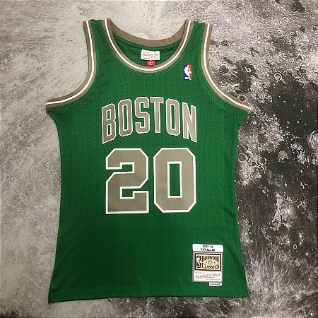 Camisa de Basquete Boston Celtics 2007-08 Hardwood Classics M&N (Prensado a Quente) - 20 Ray Allen