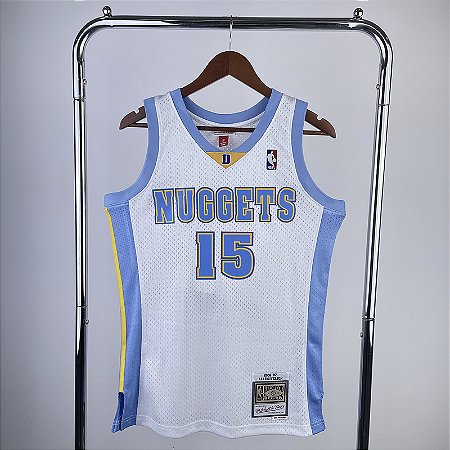 Camisa de Basquete Denver Nuggets 2003-04 Hardwood Classics M&N (Prensado a Quente) - 15 Carmelo Anthony